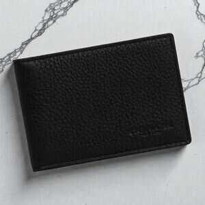 Coach Compact Billfold Leather Wallet in Black CM167